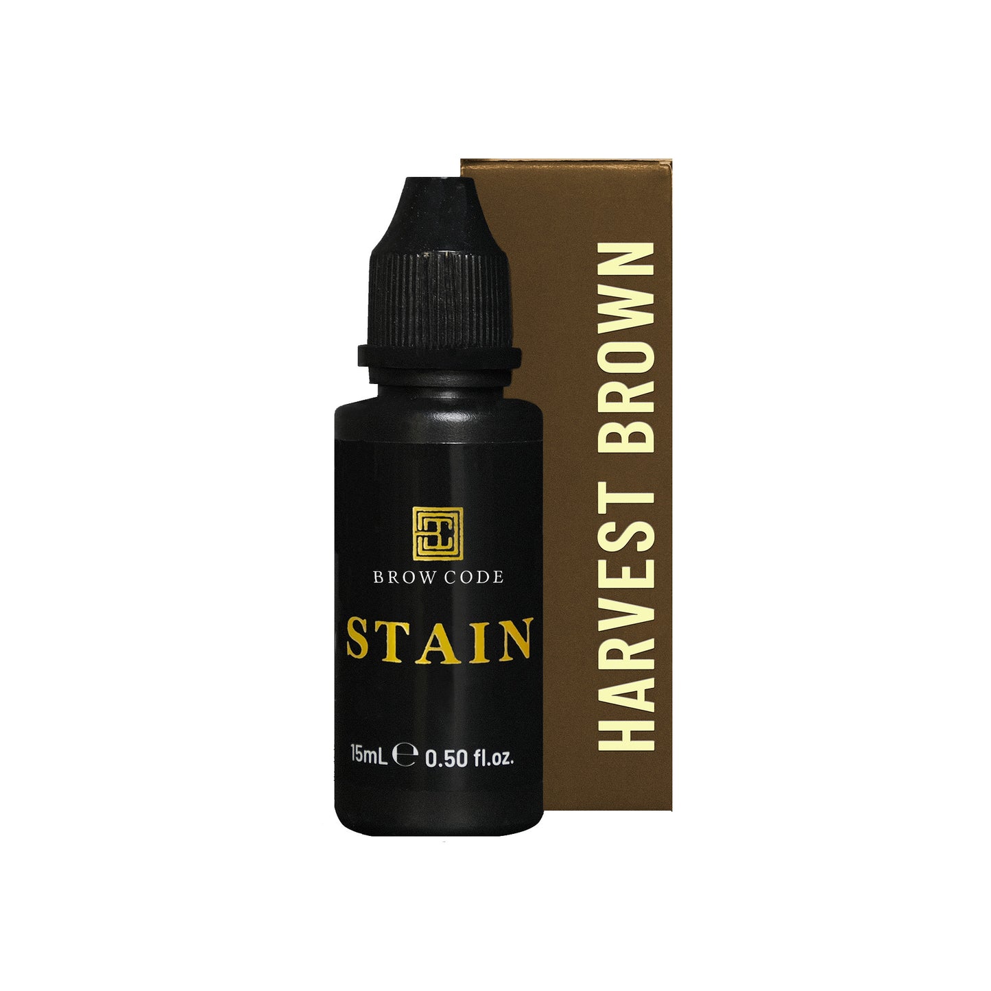 Stain Hybrid Brow Dye color-harvest-brown---light-brown against a white background